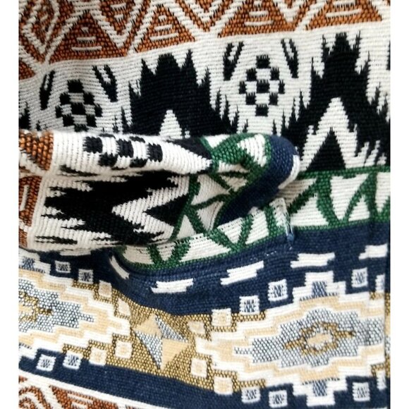 Fashion Bug Vtg Southwest Tapestry Woven Zip Up Shacket Jacket Womens Sz L - Picture 5 of 7